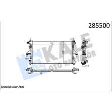 Kale Mixdepo Motor Su Radyatörü [ Fiat Ducato, Peugeot Boxer, Citroen Jumper 2.2 Hdi Brazing ]