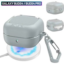 Ewec Samsung Galaxy Buds 4 / Buds 4 Pro Uyumlu Karbon Fiber Hybrid Polymer Technology Darbeye Dayanıklı Kulaklık Kılıfı