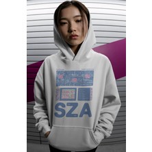 Sevbano Sza Rapper Şarkıcı Sırt Baskılı Unisex Oversize Premium Hoodie