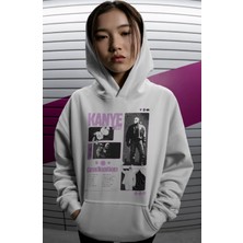 Sevbano Kanye West Rapper Şarkıcı Sırt Baskılı Unisex Oversize Premium Hoodie