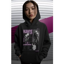 Sevbano Kanye West Rapper Şarkıcı Sırt Baskılı Unisex Oversize Premium Hoodie