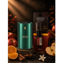 Areon Aromatik Difüzör Yeşil (Klasik Metal) + Apple Cinnamon