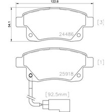 Brembo Arka Fren Balatası Transıt V347-V348 06>11 Fıslı