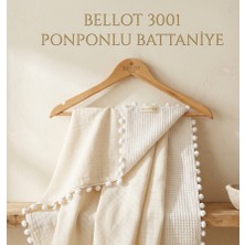 Bambik Bellot 3001 Müslin Pike Bebek Battaniyesi - Ponponlu Çift Taraflı