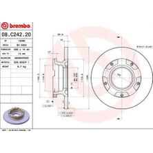Brembo Arka Fren Dısk Aynası Transıt Custom V362 2.2tdcı 12> Cap 288 16