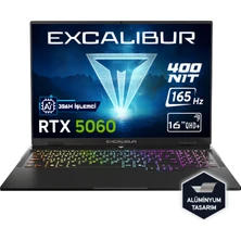 Casper Excalibur G915 Intel Core Ultra Aı 7-356H 16GB 1tb RTX5060 165HZ 16" Freedos Gaming Laptop G915.356H-BF60X-C - Görsel 1