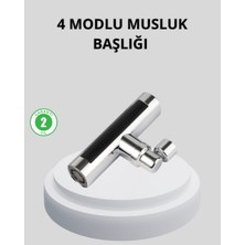 Kanonik Education 360° Dönebilen Musluk Başlığı 4 Fonksiyonlu Su Tasarruflu ve Dayanıklı