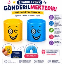 Bkmc Mini Emoji Yay Oyuncak 2'li | Renkli Esnek Slinky Yay | Çocuk Oyuncağı | Parti Hediyeliği | Stres Oyuncağı