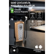 Teknoloji Gelsin Lkb-38 Bluetooth Kulaklık V5.4, Geri Çekilebilir Makaralı, 1440 Saat Bekleme, Hd Ses, Gürültü Engelleme