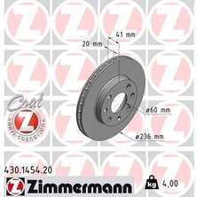 Zimmermann Ön Fren Aynası Corsa B-Astra F-Vectra A-Ascona C-Combo B 94-01 Aveo-Kalos 03> 246X19.9X4DLXHAVALI 7 Delikli 90511111-93182291-93281952