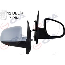 GVA Mixdepo Diş Dikiz Aynasi Sağ Kangoo-Citan 13 Elektrikli Isitmali Sensörlü Astarli Asferik 7 Fiş VM-6132EHPASR