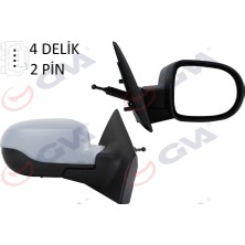 GVA Mixdepo Diş Dikiz Aynasi Sağ Clio 09 Mekanik Sensörlü Astarli Konveks 2 Fiş VM-6135PSR