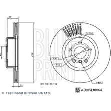 Blue Print Fren Dıskı On Bmw G20 G80 G28 G21 G81 G30 F90 G31 G01 F97 G08 G02 F98 G29