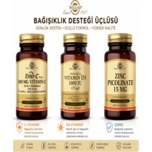 Solgar Bağışıklık Destek Paketi | Ester-C 500 Mg + Vitamin D3 1000 Iu + Zinc Picolinate 15 Mg
