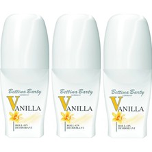 Bettina Barty Vanılla Roll On Deo, Vanilyalı Kadın Roll On Deodorant 50 ml x 2 Adet Vanılla Roll On Deo, Vanilyalı Kadın Roll On Deodorant 50 ml x 3 Adet