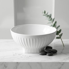 Lena EY-4820 Parlak Beyaz Tezgah Üstü Lavabo