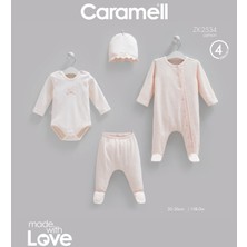 Caramell Fashion Girl Tulumlu 4'lü Yenidoğan Set