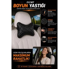 Ecarteks Her Araca Uyumlu Oto Yastık Boyunluk ( Siyah-Siyah )