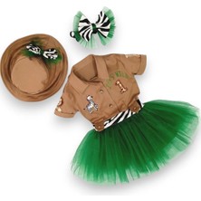 Mum Design Gifts Yeşil Tütü Safari Elbise - Safari Kostümü