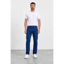 Bihan Store Premium Regular Fit Erkek Jean Pantolon Mc Clap 7141-MAVI