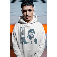 Sevbano Kanye West Rapper Şarkıcı Sırt Baskılı Unisex Oversize Premium Hoodie