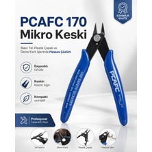 Derwell Hassas Elektronikçi Tipi Mini Yan Keski Pensesi Pcafc 170 Yaylı Mikro Kablo Kesme Makası Bakır Tel Plastik Çapak Temizleme Aleti Maket Bobinaj Devre Kartı Montaj Tamirat El Aleti Kırpma Makasları