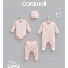 Caramell Love Bunny Tulumlu 4'lü Yenidoğan Set