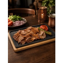 Ays Ahşap Altlıklı Döküm Döner Sunum Tabağı