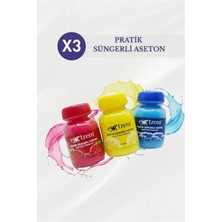 Pratik Süngerli Aseton 75ML x 3 Çilek Okyanus Limon
