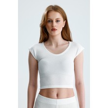 Sense Bürümcük Kumaş Crop Bustiyer | BUST36323