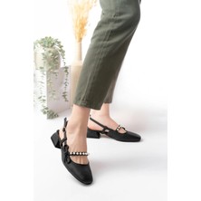 Walkenzo HÇ150 Kadın Inci Fiyonklu 4,5 cm Topuklu Ayakkabı