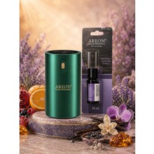 Areon Aromatik Difüzör Yeşil (Klasik Metal) + Patchouli Lavender Vanilla