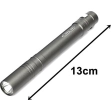 Gaman GP-206 LED El Feneri Doktor Muayene Kalem Fener 13 cm Dayanıklı Metal Gövde Özel Tasarım 1ADET