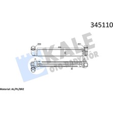 Kale Mixdepo Turbo Radyatörü Intercooler Fluence Mgn Iii-Scenic Iii 1.5dci 09 657X91X80 110LUK Al/pl/brz