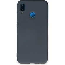 DS LLC Huawei P20 Lite Kılıf Nano Içi Kadife Silikon - Gri