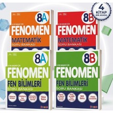 Fenomen 8.sınıf Fen+Matematik A ve B 4kitap Bir Arada