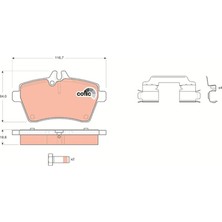 TRW Mixdepo Fren Balatasi Ön Mercedes A-Class W169 04 12 B-Class W245 05 11