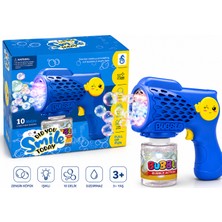 Duman 10 Delikli Işıklı Köpük Tabancası – Otomatik Baloncuk Tabancası Bubble Gun + Köpük Solüsyonu | 3 Yaş+
