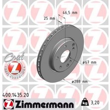 Zimmermann Mixdepo Fren Diski On Mercedes W203 CL203 C209 W210 R170