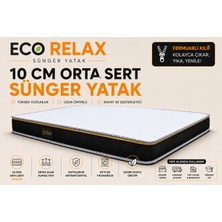 Zish Home ECO RELAX 10 cm Sünger Yatak | Yer Yatağı, Misafir Yatağı ve Ranza Uyumlu | Fermuarlı Yıkanabilir Kılıf | 24 DNS Orta Sert Sünger