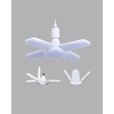 Katlanabilir 4 Kollu LED Ampül 60 Watt 6000 Lumen Beyaz Işık