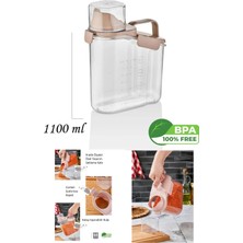 Vivart Bakliyat ve Deterjan Saklama Kabı Sızdırmaz Contalı 1100 Ml-Pembe