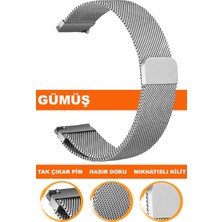 Cobra18MM-20MM-22MM Saatlerle Uyumlu Mıknatıslı Hasır Saat Kordonu Kayışı M09MH-S