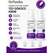 Dr. Purelux Tüy Dökücü Krem – Hassas Ciltlere Uygun Yumuşak ve Konforlu Tüy Bakımı – Shea Butter&hyaluronik Asit 2 x 100 ml