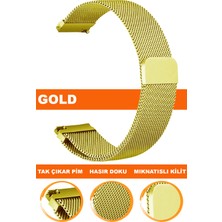 Cobra18MM-20MM-22MM Saatlerle Uyumlu Mıknatıslı Hasır Saat Kordonu Kayışı M09MH-G