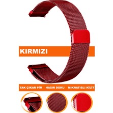 Cobra18MM-20MM-22MM Saatlerle Uyumlu Mıknatıslı Hasır Saat Kordonu Kayışı M09MH-R