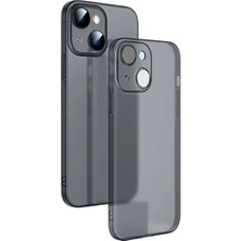 Ally iPhone 14 Plus 6.7inch Frosted Glass Şeffaf Kamera Korumalı KILIF-1852