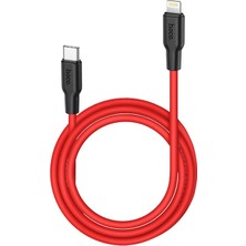 Hoco X21 Plus Pd 20W Type-C To iPhone Lightning Silikon Hızlı Şarj ve Data KABLOSU-1852
