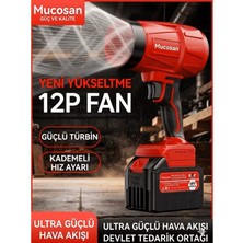 Mucosan 48V Kablosuz Hava Üfleyici | 32.000RPM Turbo Fan, Çift Batarya 18.000MAH Batarya, Bahçe & Araç Kurutma