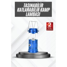 Kamp Lambası Güneş Enerjili LED Lamba Işıldak Şarjlı Powerbank Özellikli
